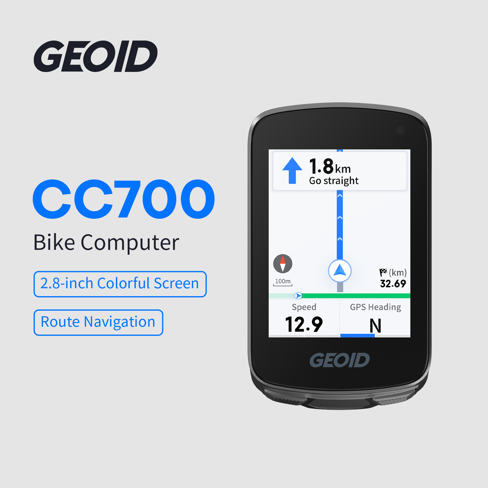Bike Computer Gps Navigation Map - GEOID CC700 GPS ordinateur de vélo