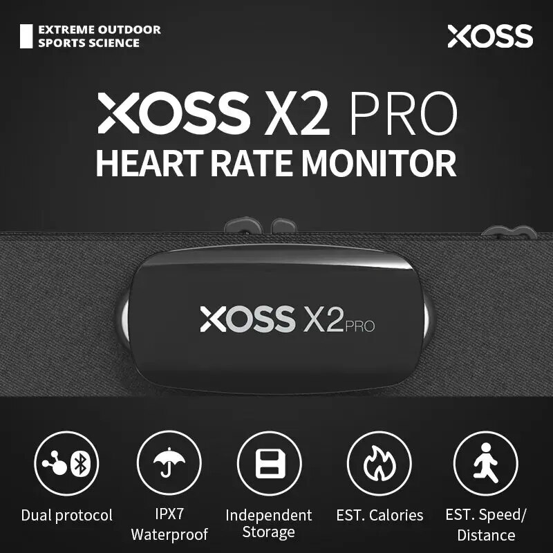 Heart Rate Monitor Chest Strap Ant+ - Capteur de fréquence cardiaque XOSS X2