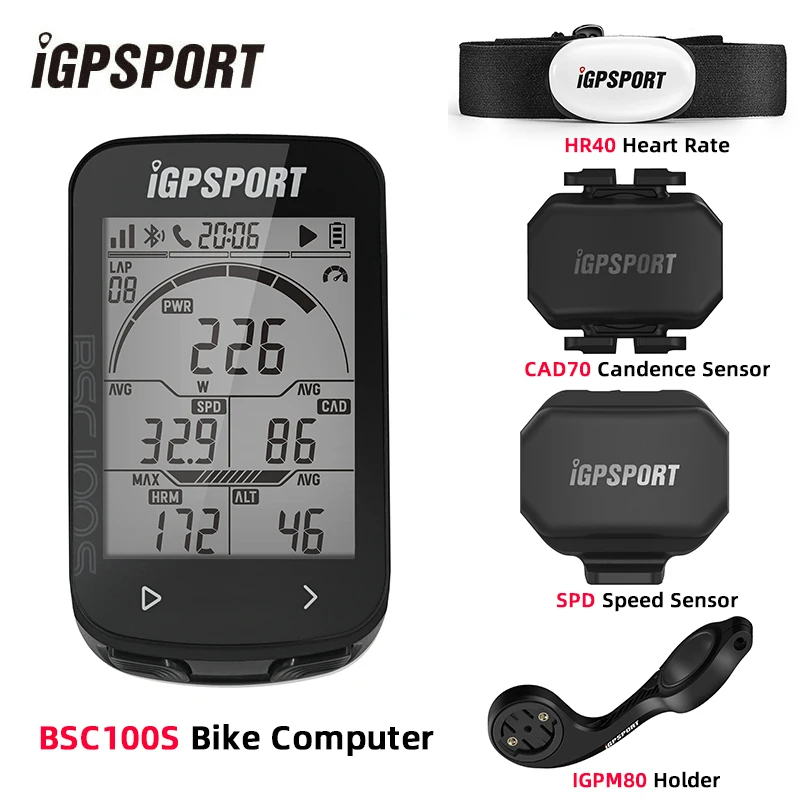 Bike Computer Gps Navigation Map - IGPSPORT-Ordinateur de vélo intelligent BSC100S, écran