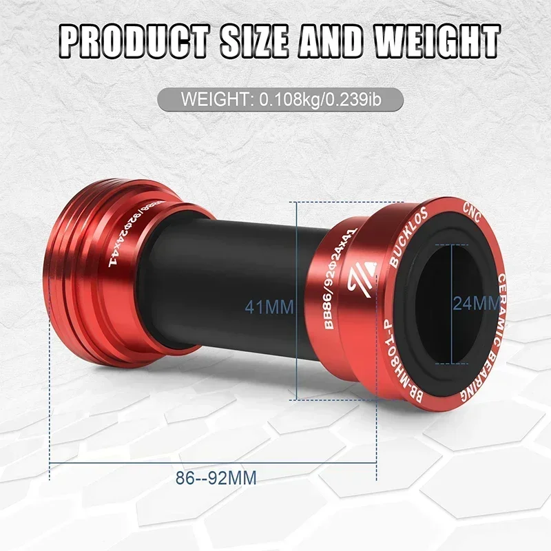 BUCKLOS BB86 92 support inféri - Ceramic Bearing Bottom Bracket Bb86 avis et prix