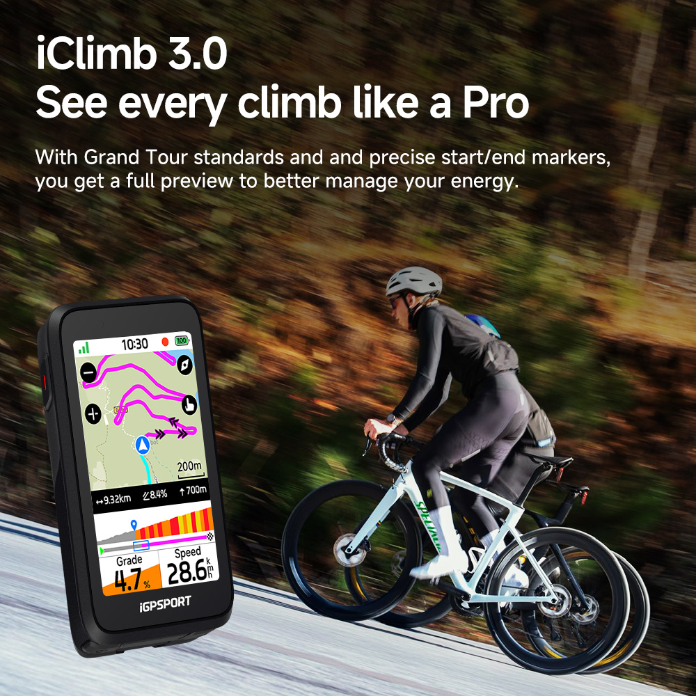 Ordinateur de vélo GPS iGPSPOR - Bike Computer Gps Navigation Map avis et prix
