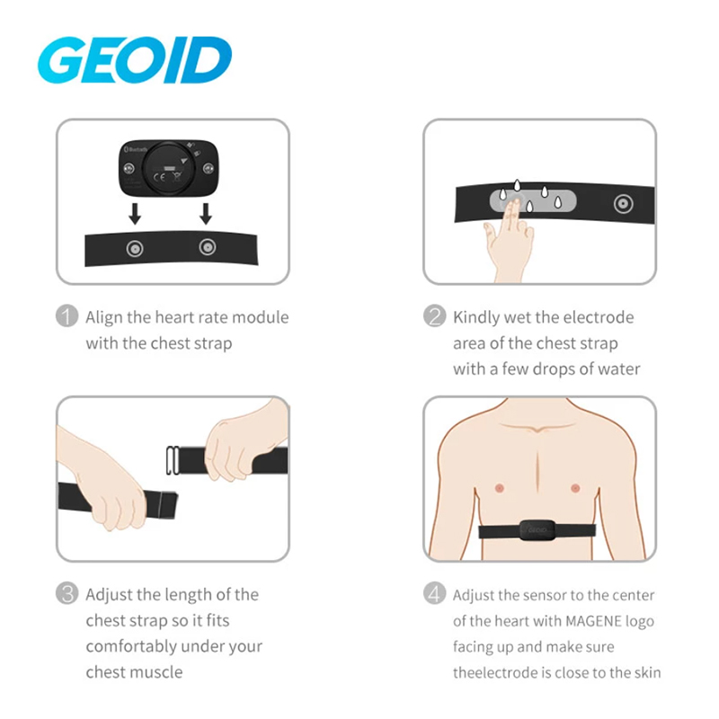 GEOID-Moniteur de fréquence ca - Heart Rate Monitor Chest Strap Ant+ avis et prix