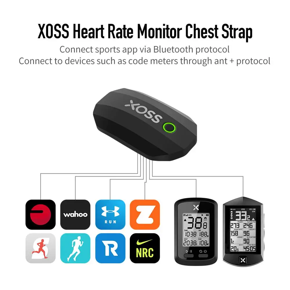 XOSS X2 vélo fréquence cardiaq - Heart Rate Monitor Chest Strap Ant+ avis et prix