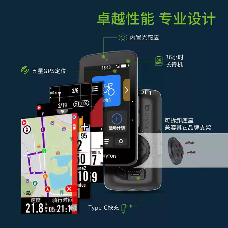 Ordinateur de vélo GPS Bryton, - Bike Computer Gps Navigation Map avis et prix